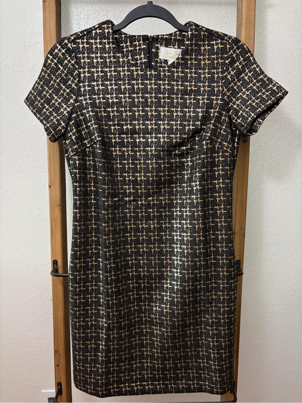 Gold and Black Shift Dress